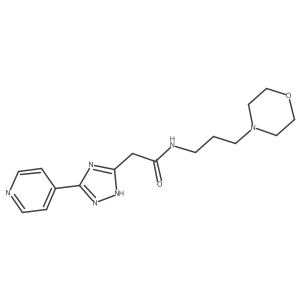 N-(3-morpholinopropyl)-2-(3-(pyridin-4-yl)-1H-1,2,4-triazol-5-yl)acetamide结构式