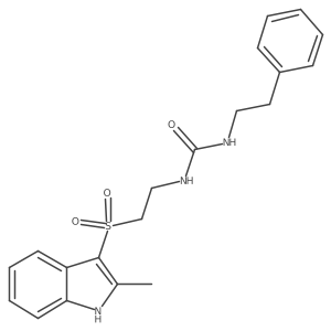 1-(2-((2-methyl-1H-indol-3-yl)sulfonyl)ethyl)-3-phenethylurea Structure