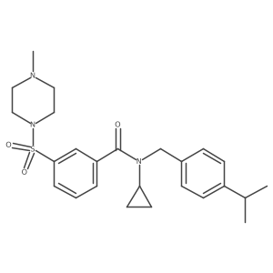 N-Cyclopropyl-N-[[4-(1-methylethyl)phenyl]methyl]-3-[(4-methyl-1-piperazinyl)sulfonyl]benzamide Structure