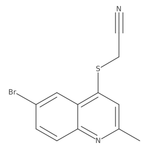 (6-Bromo-2-Methyl-Quinolin-4-Yl-Sulfanyl)-Acetonitrile结构式
