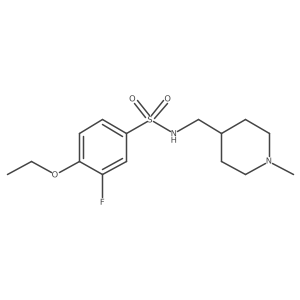 4-ethoxy-3-fluoro-N-((1-methylpiperidin-4-yl)methyl)benzenesulfonamide Structure