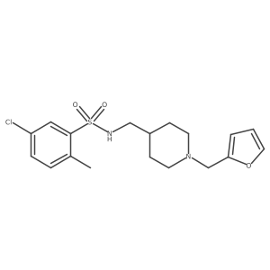 5-chloro-N-((1-(furan-2-ylmethyl)piperidin-4-yl)methyl)-2-methylbenzenesulfonamide Structure