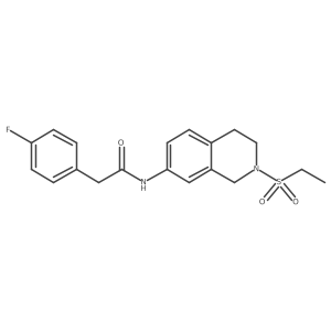 N-(2-(ethylsulfonyl)-1,2,3,4-tetrahydroisoquinolin-7-yl)-2-(4-fluorophenyl)acetamide Structure