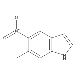 6-methyl-5-nitro-1H-indole结构式