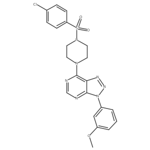 7-(4-((4-chlorophenyl)sulfonyl)piperazin-1-yl)-3-(3-methoxyphenyl)-3H-[1,2,3]triazolo[4,5-d]pyrimidine结构式