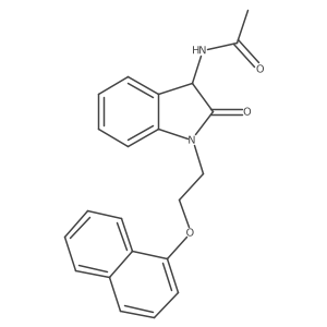 N-[1-(2-naphthyloxyethyl)-2-oxoindolin-3-yl]acetamide结构式