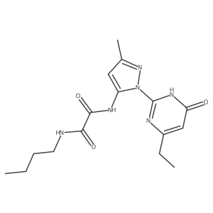 N1-butyl-N2-(1-(4-ethyl-6-oxo-1,6-dihydropyrimidin-2-yl)-3-methyl-1H-pyrazol-5-yl)oxalamide Structure