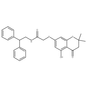 N-(2,2-diphenylethyl)-2-[(5-hydroxy-2,2-dimethyl-4-oxo-3,4-dihydro-2H-chromen-7-yl)oxy]acetamide Structure