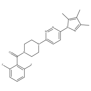 3-[4-(2,6-difluorobenzoyl)piperazin-1-yl]-6-(3,4,5-trimethyl-1H-pyrazol-1-yl)pyridazine结构式