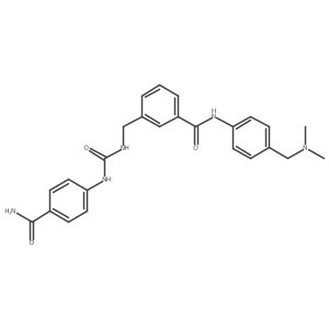 3-[3-(4-Amido-phenyl)-ureidomethyl]-N-(4-dimethylaminomethylphenyl)-benzamide结构式