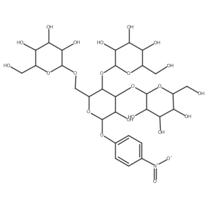4-Nitrophenyl 3,4,6-tri-O-(a-D-mannopyranosyl)-b-D-mannopyranoside结构式