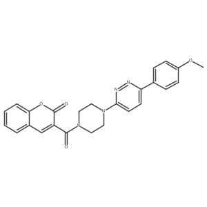 3-(4-(6-(4-methoxyphenyl)pyridazin-3-yl)piperazine-1-carbonyl)-2H-chromen-2-one Structure