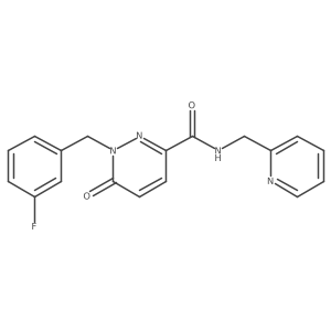 1-(3-fluorobenzyl)-6-oxo-N-(pyridin-2-ylmethyl)-1,6-dihydropyridazine-3-carboxamide结构式