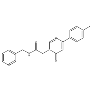 2-[4-(4-methylphenyl)-6-oxo-1,6-dihydropyrimidin-1-yl]-N-[(pyridin-3-yl)methyl]acetamide Structure