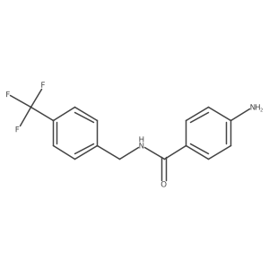 4-Amino-N-(4-(trifluoromethyl)benzyl)benzamide结构式