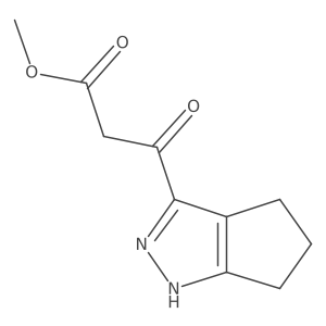 methyl 3-{1H,4H,5H,6H-cyclopenta[c]pyrazol-3-yl}-3-oxopropanoate结构式