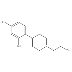 2-[4-(2-Amino-4-bromophenyl)-1-piperazinyl]-1-ethanol结构式