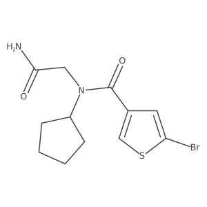 N-(2-amino-2-oxoethyl)-5-bromo-N-cyclopentylthiophene-3-carboxamide结构式