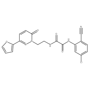 N1-(5-chloro-2-cyanophenyl)-N2-(2-(3-(furan-2-yl)-6-oxopyridazin-1(6H)-yl)ethyl)oxalamide结构式
