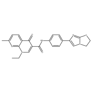 N-(4-(2,3-dihydroimidazo[2,1-b]thiazol-6-yl)phenyl)-1-ethyl-7-methyl-4-oxo-1,4-dihydro-1,8-naphthyridine-3-carboxamide结构式