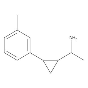 1-[2-(3-Methylphenyl)cyclopropyl]ethan-1-amine Structure