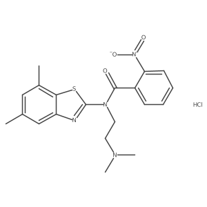 N-(2-(dimethylamino)ethyl)-N-(5,7-dimethylbenzo[d]thiazol-2-yl)-2-nitrobenzamide hydrochloride结构式