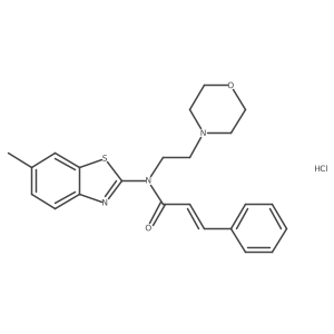 N-(6-methylbenzo[d]thiazol-2-yl)-N-(2-morpholinoethyl)cinnamamide hydrochloride结构式