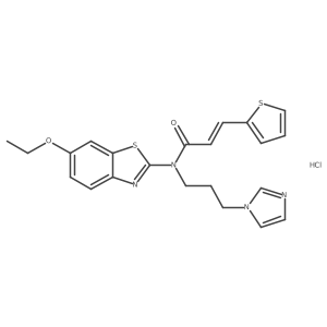 (E)-N-(3-(1H-imidazol-1-yl)propyl)-N-(6-ethoxybenzo[d]thiazol-2-yl)-3-(thiophen-2-yl)acrylamide hydrochloride结构式