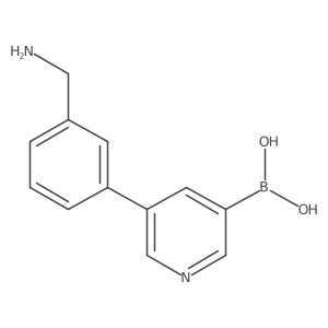 [5-[3-(Aminomethyl)phenyl]pyridin-3-yl]boronic acid Structure