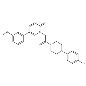 2-{2-[4-(4-chlorophenyl)piperazino]-2-oxoethyl}-6-(3-methoxyphenyl)-3(2H)-pyridazinone Structure