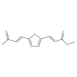 2-Propenoic acid, 3-[5-(3-oxo-1-butenyl)-2-furanyl]-, methyl ester, (E,E)-结构式