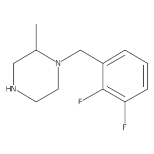 1-[(2,3-Difluorophenyl)methyl]-2-methylpiperazine Structure