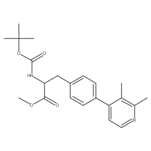 Methyl (s)-2-((tert-butoxycarbonyl)amino)-3-(4-(2,3-dimethylpyridin-4-yl)phenyl)propanoate结构式