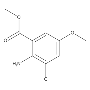 Methyl 2-amino-3-chloro-5-methoxybenzoate Structure
