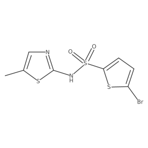 5-Bromo-n-(5-methylthiazol-2-yl)thiophene-2-sulfonamide结构式