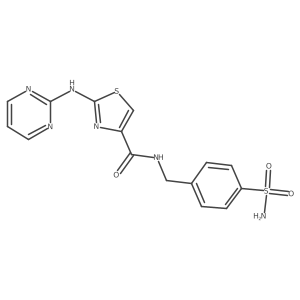 2-(pyrimidin-2-ylamino)-N-(4-sulfamoylbenzyl)thiazole-4-carboxamide Structure