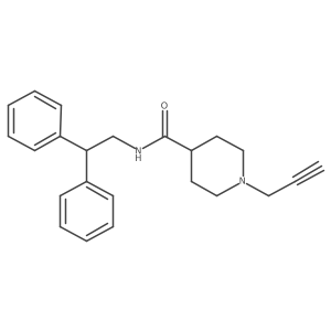 N-(2,2-diphenylethyl)-1-(prop-2-yn-1-yl)piperidine-4-carboxamide结构式