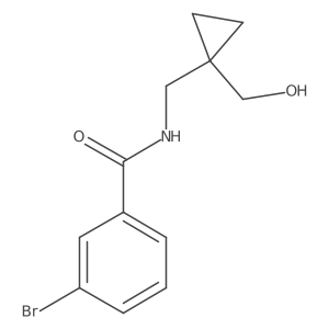 3-bromo-N-((1-(hydroxymethyl)cyclopropyl)methyl)benzamide Structure