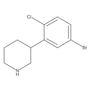 3-(5-Bromo-2-chlorophenyl)piperidine结构式