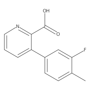 3-(3-Fluoro-4-methylphenyl)picolinic acid结构式