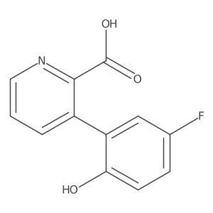 3-(5-Fluoro-2-hydroxyphenyl)picolinic acid结构式
