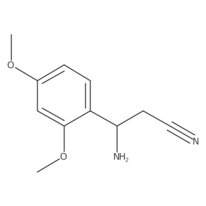 3-Amino-3-(2,4-dimethoxyphenyl)propanenitrile结构式