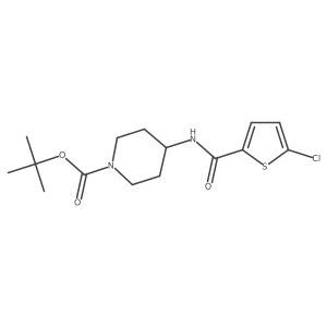 Tert-butyl 4-[(5-chlorothiophen-2-yl)carbonylamino]piperidine-1-carboxylate Structure