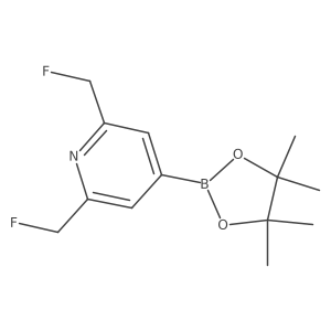 2,6-Bis-(fluoromethyl)-4-(4,4,5,5-tetramethyl-1,3,2-dioxaborolan-2-yl)-pyridine Structure