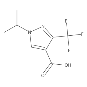 1-isopropyl-3-(trifluoromethyl)-1H-pyrazole-4-carboxylic acid结构式