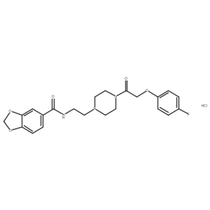 N-(2-(4-(2-(4-fluorophenoxy)acetyl)piperazin-1-yl)ethyl)benzo[d][1,3]dioxole-5-carboxamide hydrochloride Structure
