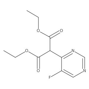Diethyl 2-(5-fluoropyrimidin-4-yl)malonate结构式