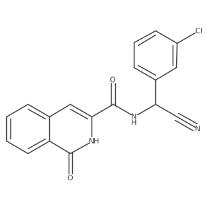 N-[(3-chlorophenyl)(cyano)methyl]-1-oxo-1,2-dihydroisoquinoline-3-carboxamide Structure