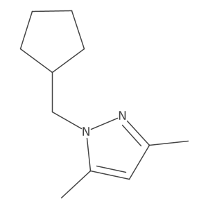 1-(cyclopentylmethyl)-3,5-dimethyl-1H-pyrazole结构式