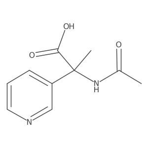2-Acetamido-2-(pyridin-3-yl)propanoic acid结构式